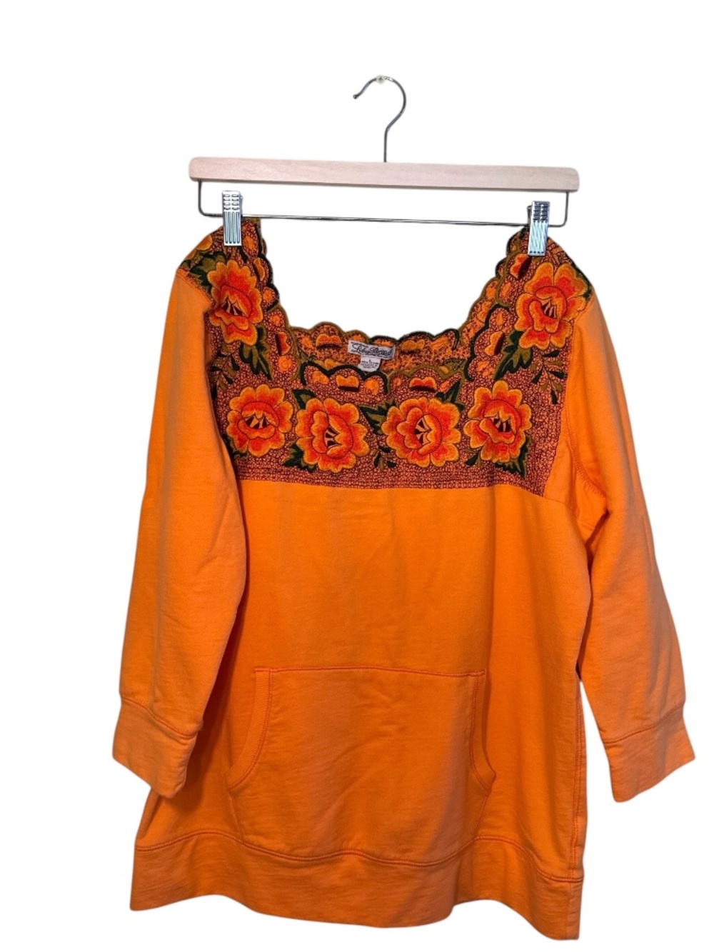 Lucky Brand Orange Floral Blouse